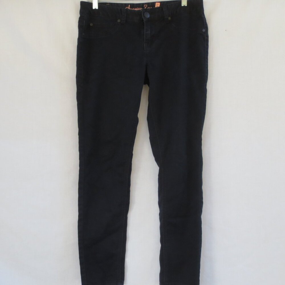 American Rag Jeans Deep Indigo Cotton Blend Crop Stretch Skinny Curvy Jr. Size 7
